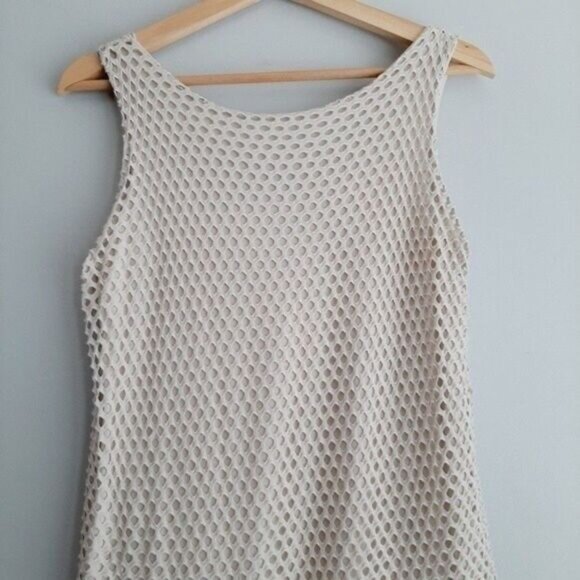 Made in Italy Tunic Top Lace & Rufffle Cream Sz 2 Flawed - Picture 10 of 15